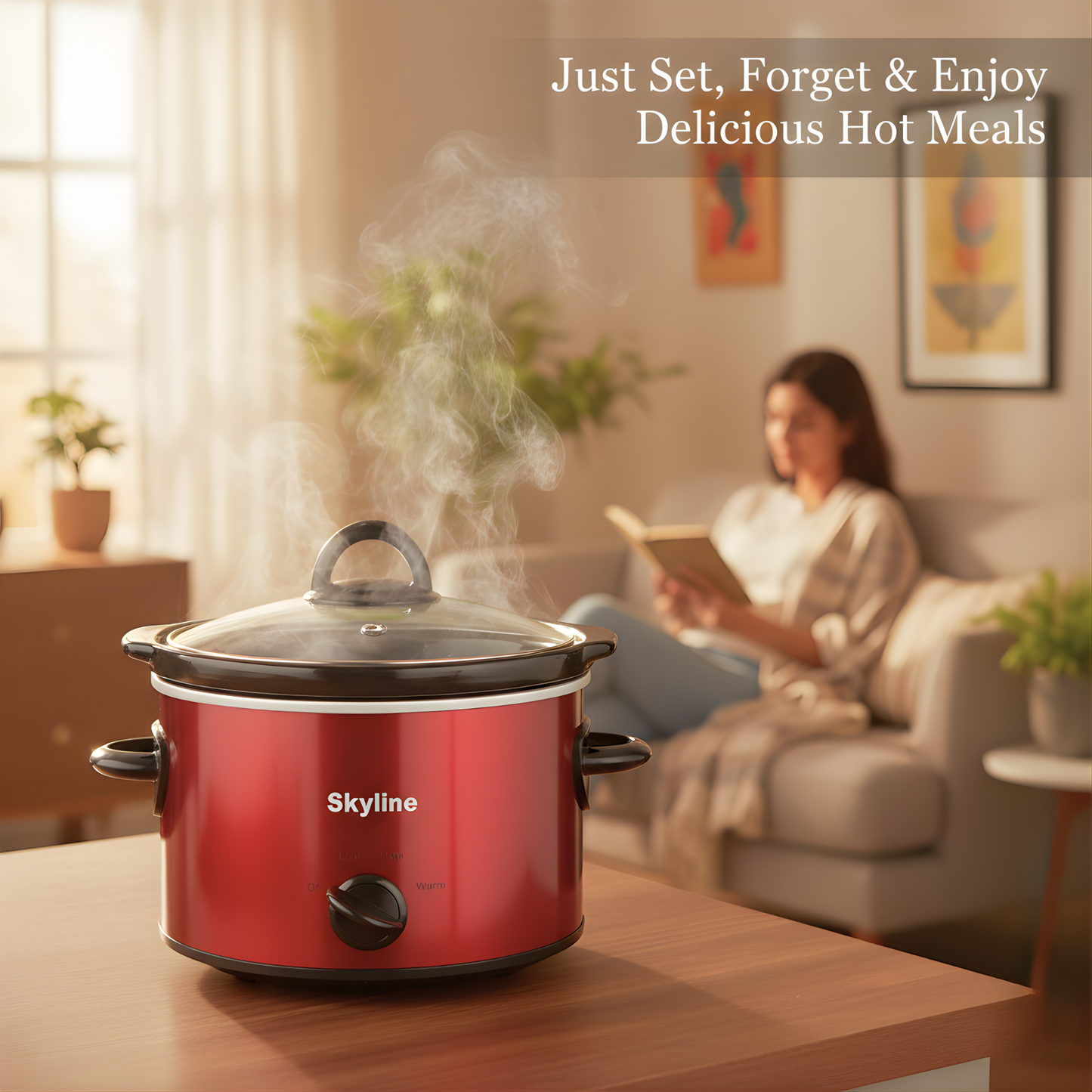 Skyline 3L Slow Cooker - Single Pot, 200 Watts for Perfect Slow Cooking