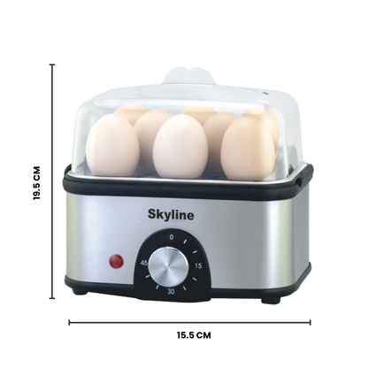 Skyline 500W Stainless Steel Electric Egg Boiler, Quick & Easy Perfect Eggs Every Time