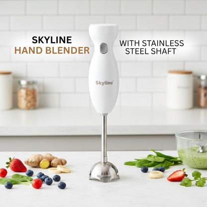 Skyline 300W Hand Blender with Stainless Steel Shaft – Durable and Versatile Blending Solution