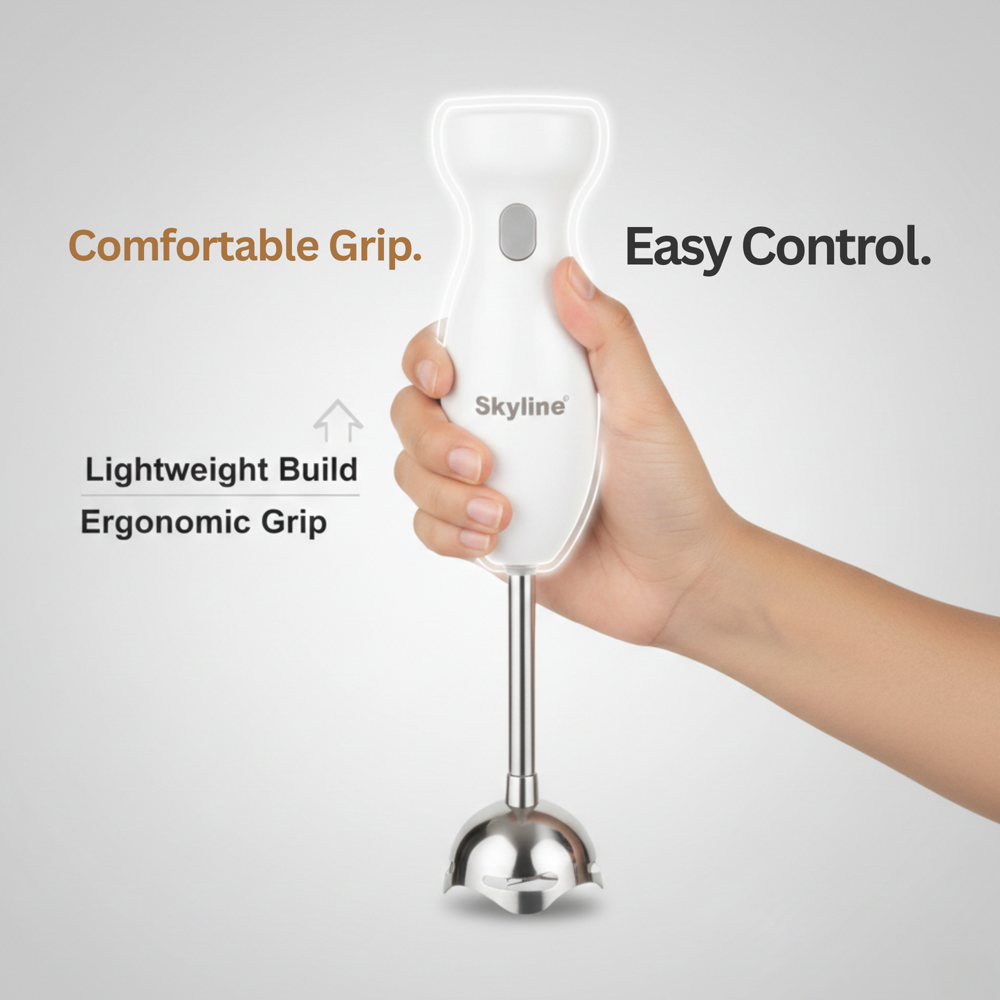 Skyline 300W Hand Blender with Stainless Steel Shaft – Durable and Versatile Blending Solution