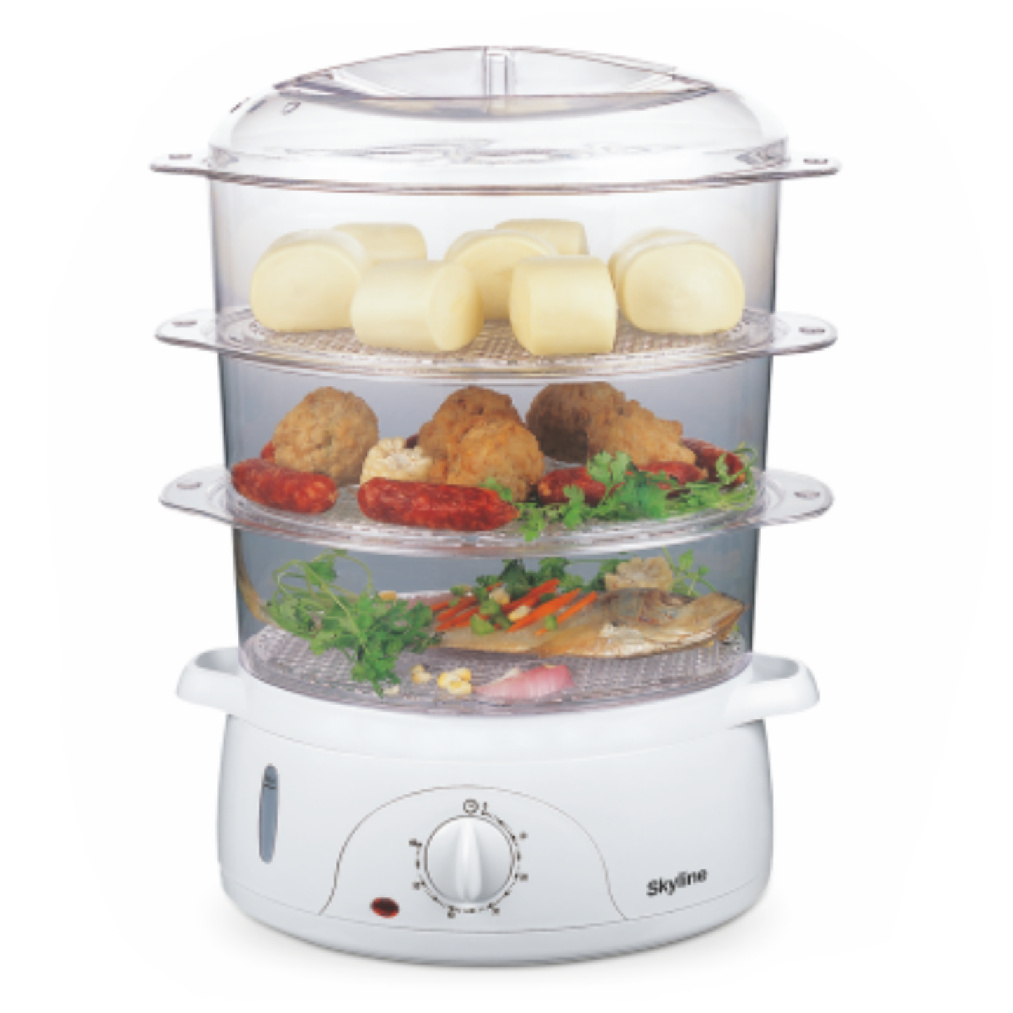 Skyline 800W Food Steamer, Efficient and Versatile Steaming for Healthy Cooking - Skyline Appliances