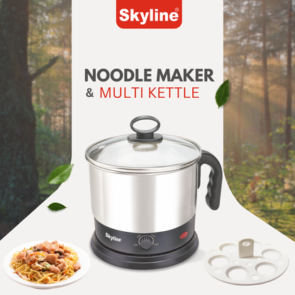 Skyline 1500W Multi Kettle & Noodle Maker, 1.7L - Versatile Cooking for Soups, Noodles & More