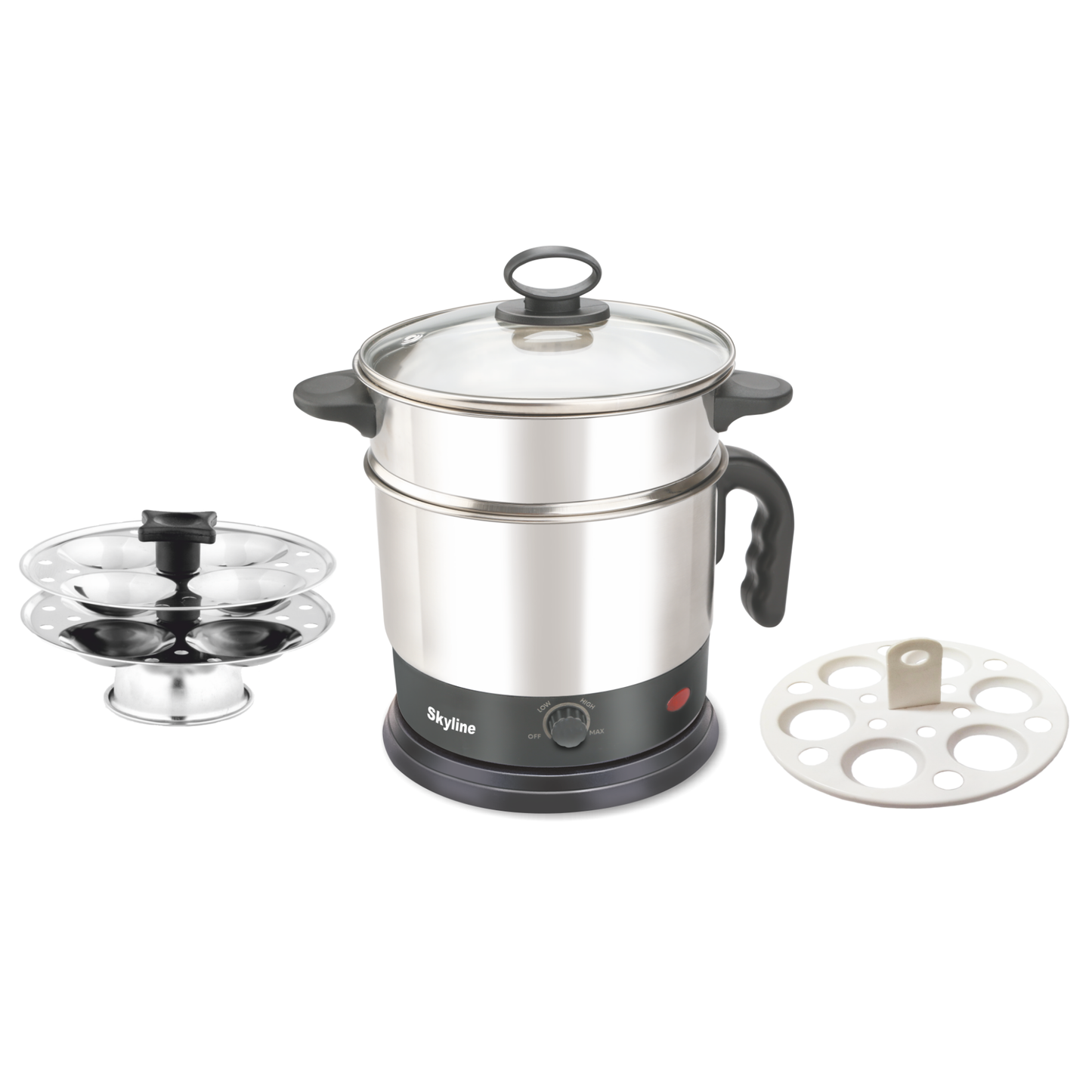 Skyline 1.7L 1500W All-in-One Multipurpose Kettle – Perfect for Momos, Idlis, Noodles & More!