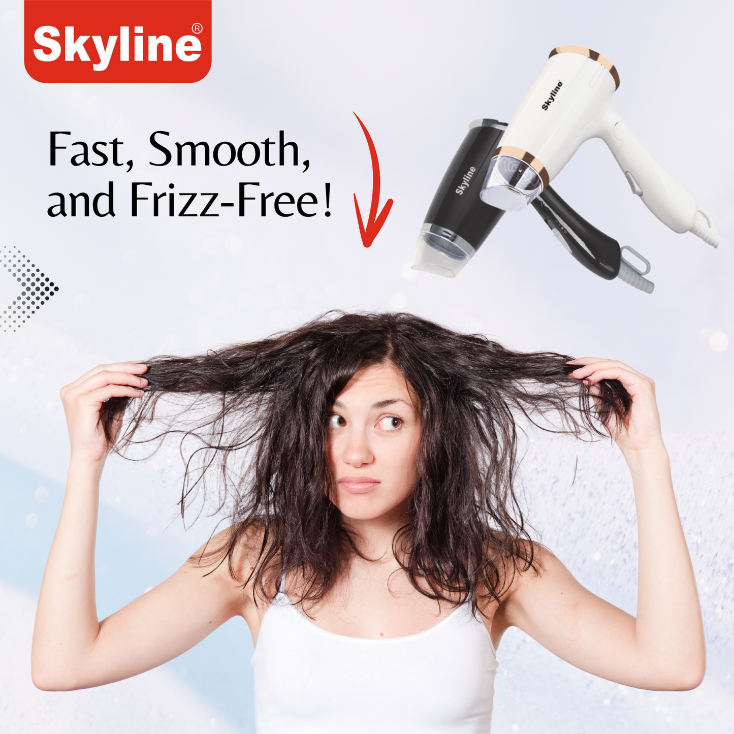 Skyline Hair Dryer 1200W Compact Power for Effortless Styling