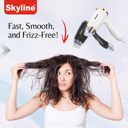 Skyline Hair Dryer 1200W Compact Power for Effortless Styling