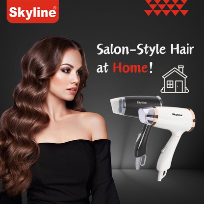 Skyline Hair Dryer 1200W Compact Power for Effortless Styling