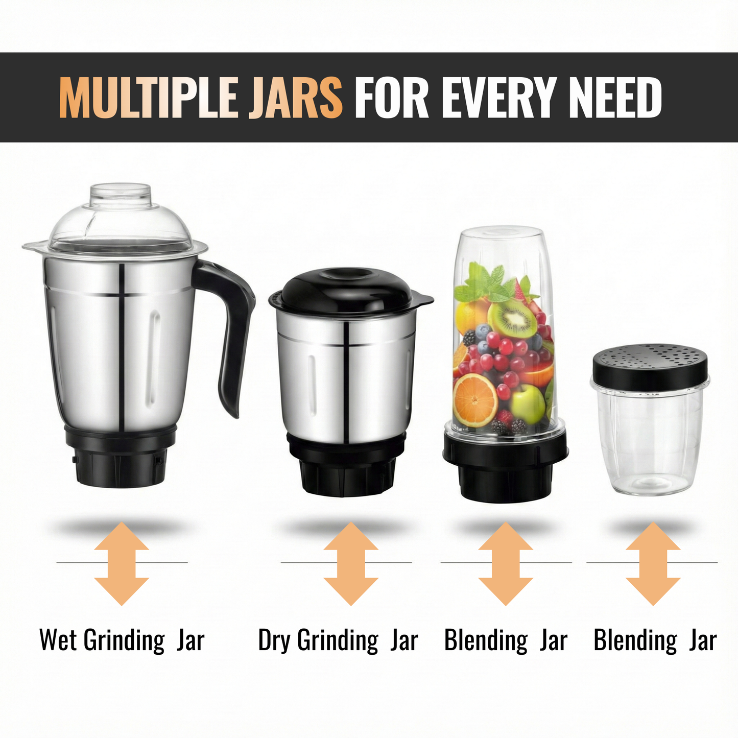 Skyline 600-Watt Mixer Grinder with 4 Jars – Versatile Power for All Your Culinary Needs