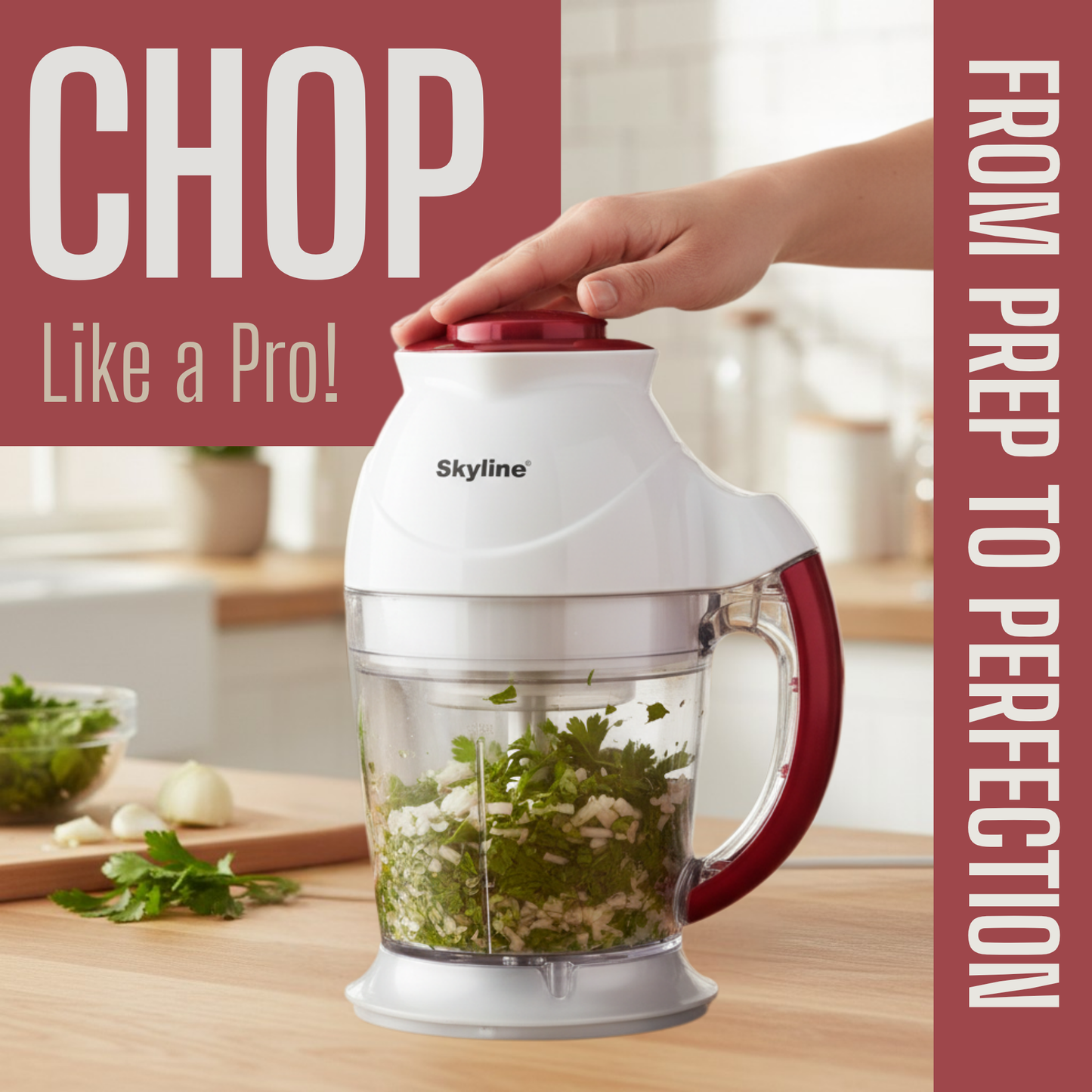 Skyline Electric Chopper 300 Watts with 700ml Capacity