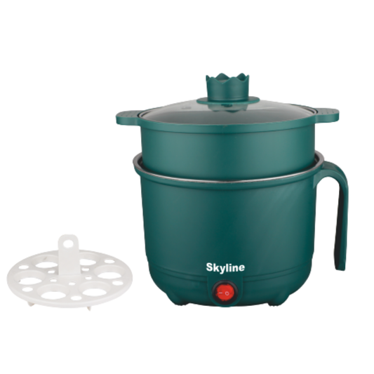 Skyline 600W Multi Kettle with Steamer & Egg Attachment, 1.5L - Compact All-in-One Cooker for Healthy Meals - Skyline Appliances