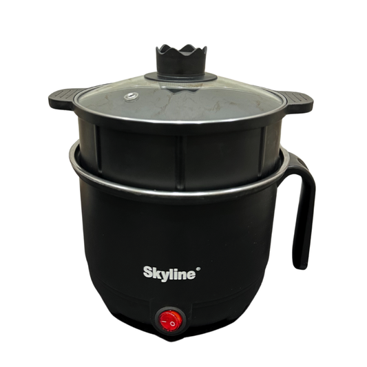 Skyline 600W Multi Kettle with Steamer & Egg Attachment, 1.5L - Compact All-in-One Cooker for Healthy Meals