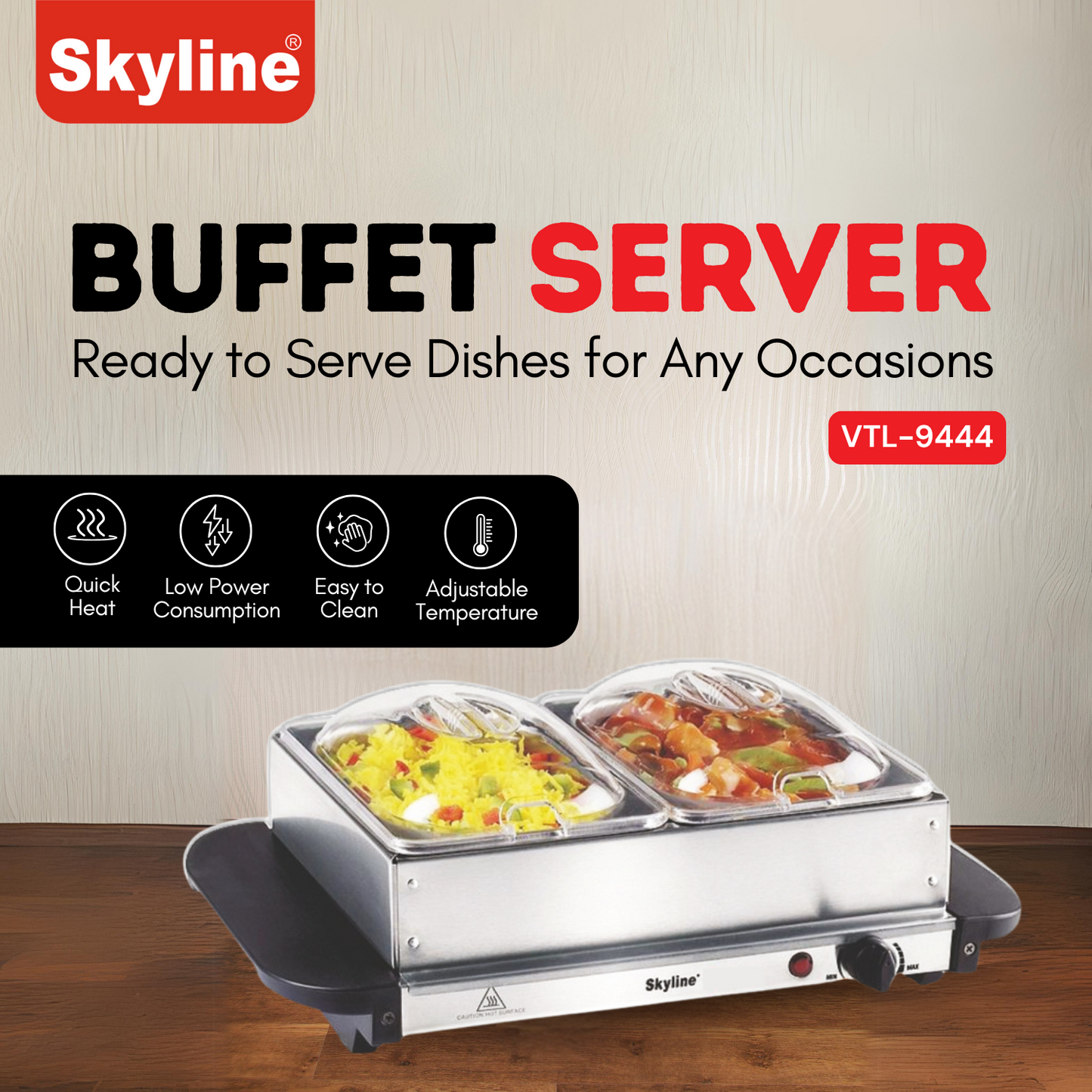 Skyline Buffet Server 200W 3-Liter