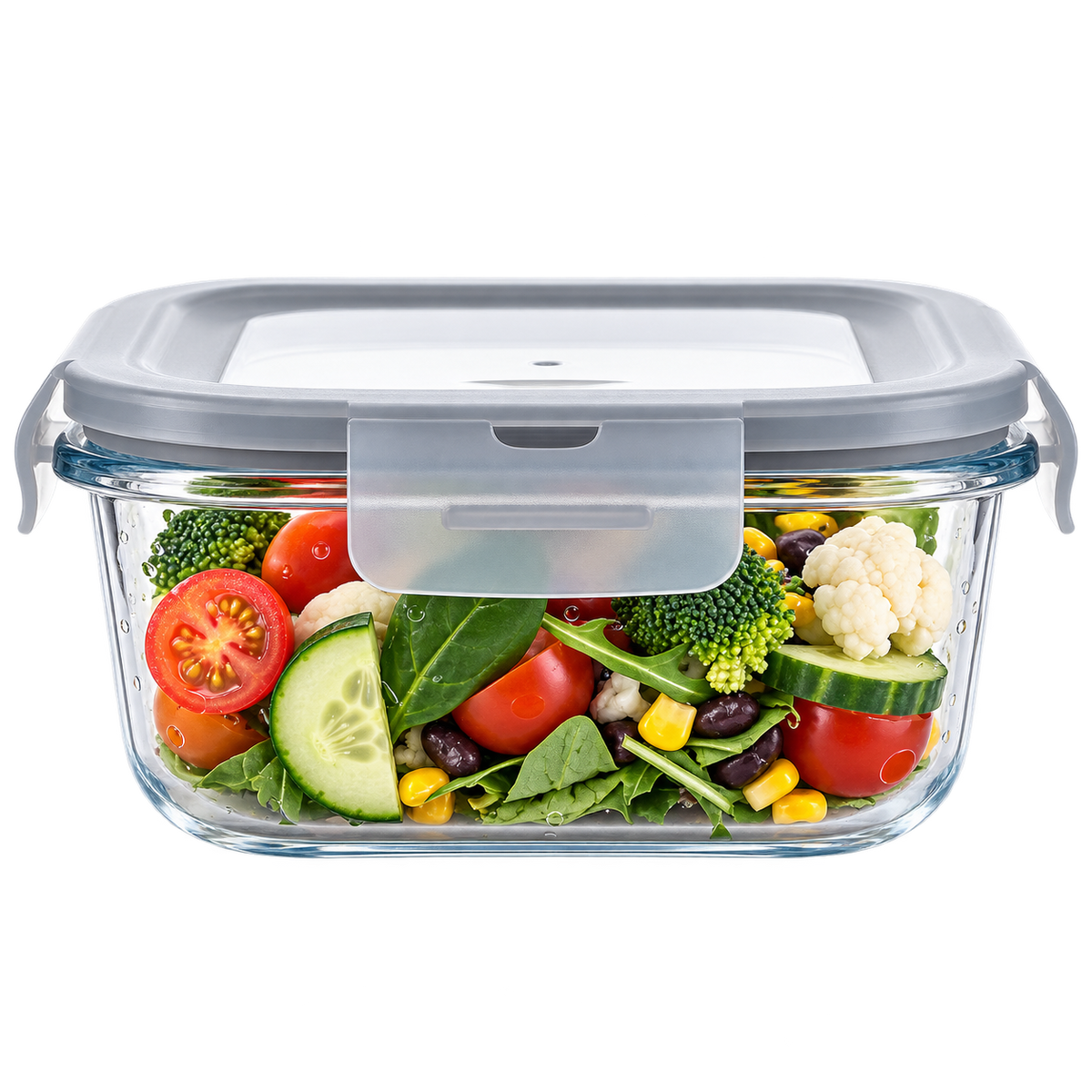 Skyline Eco-Fresh FC-01 320ml borosilicate glass food container with airtight locking lid