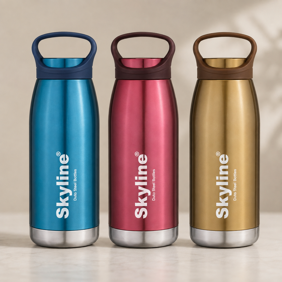 Skyline GLORY blue pink and gold metallic finish detail