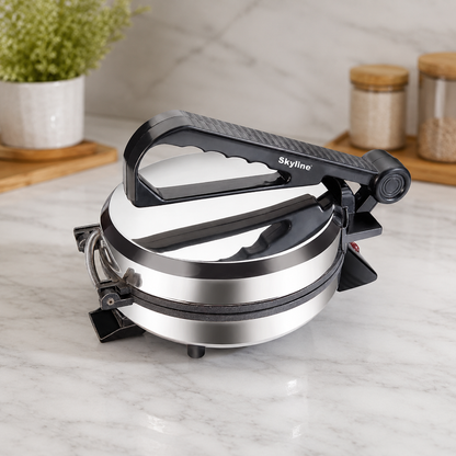 Skyline VTL-2828 stainless steel roti maker in a premium kitchen