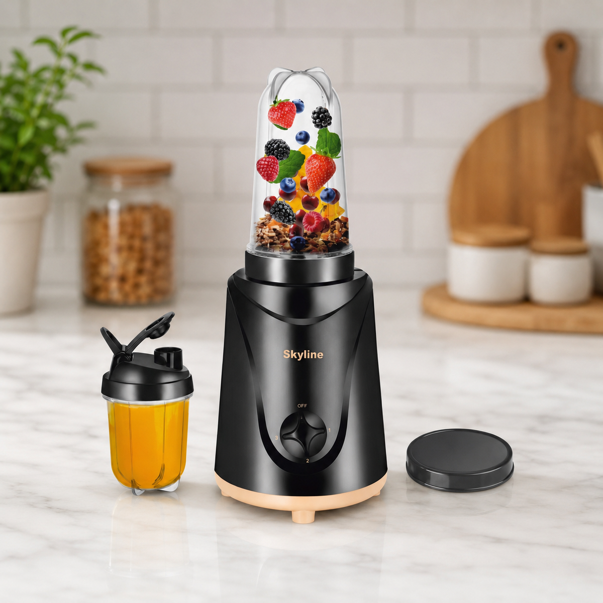 Skyline VTL-4455 Nutri Mix Pro with sipper on kitchen countertop