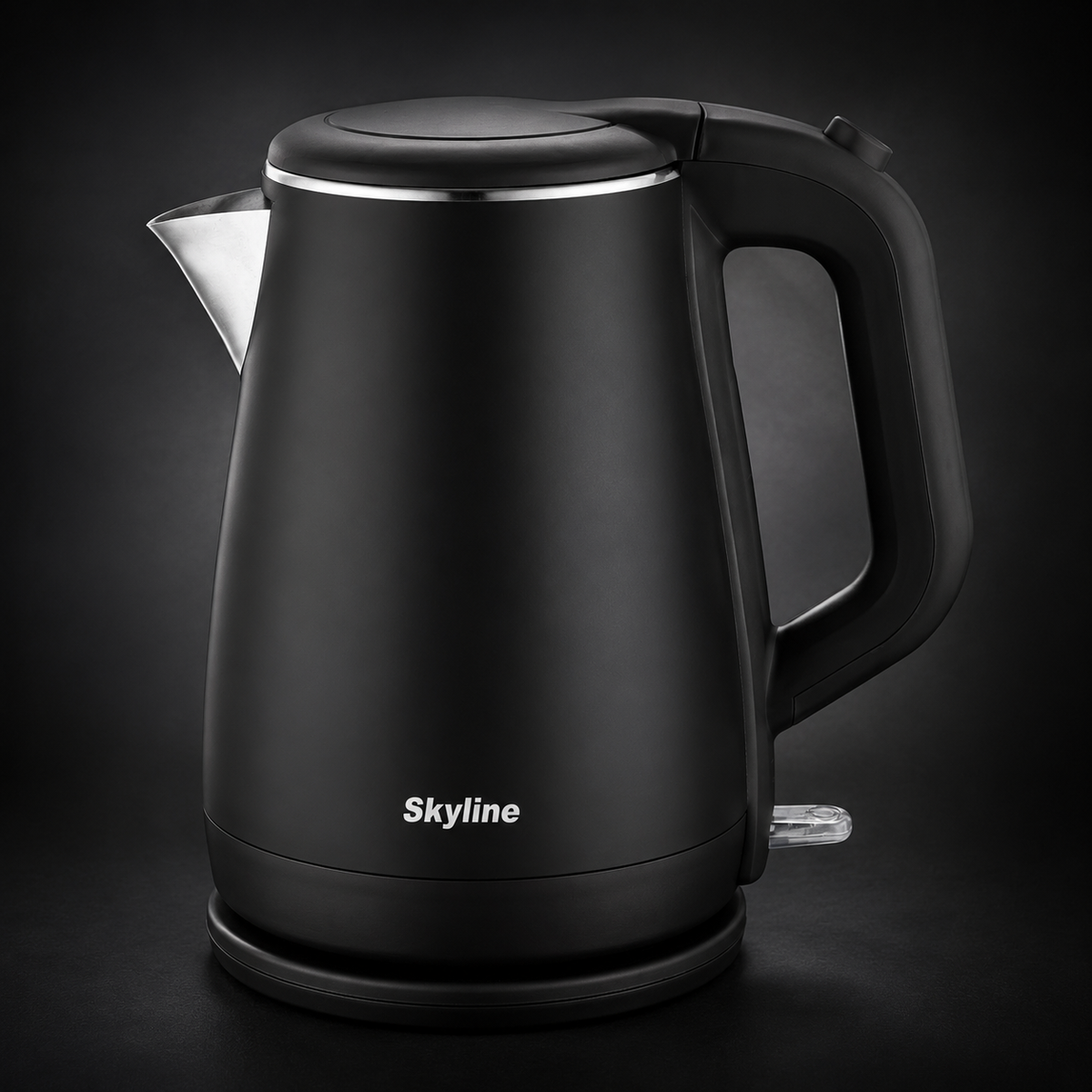 Skyline VTL-5016 black double wall kettle premium dark studio view