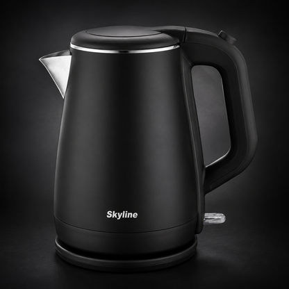 Skyline VTL-5016 black double wall kettle premium dark studio view
