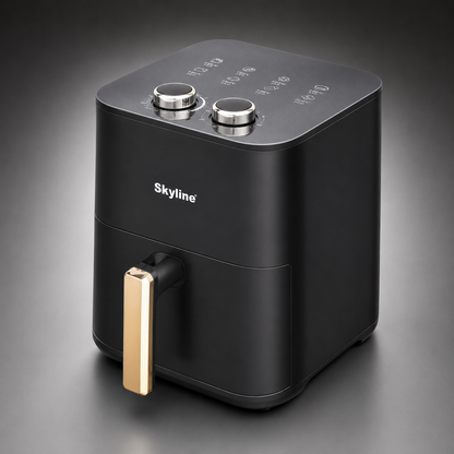 Skyline VTL-5112 manual air fryer premium dark studio view