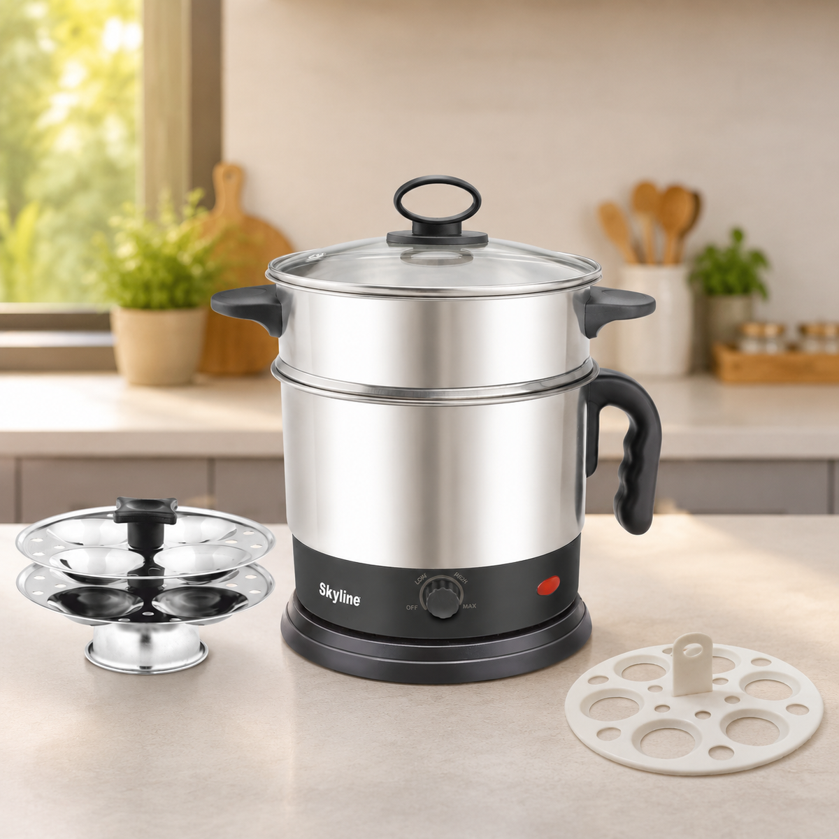 Skyline VTL-7071 all-in-one kettle on modern kitchen countertop