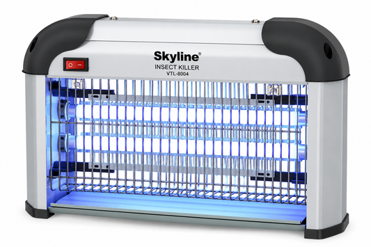 Skyline VTL-8004 38W electric insect killer 1.5 FT silver and black on plain white background