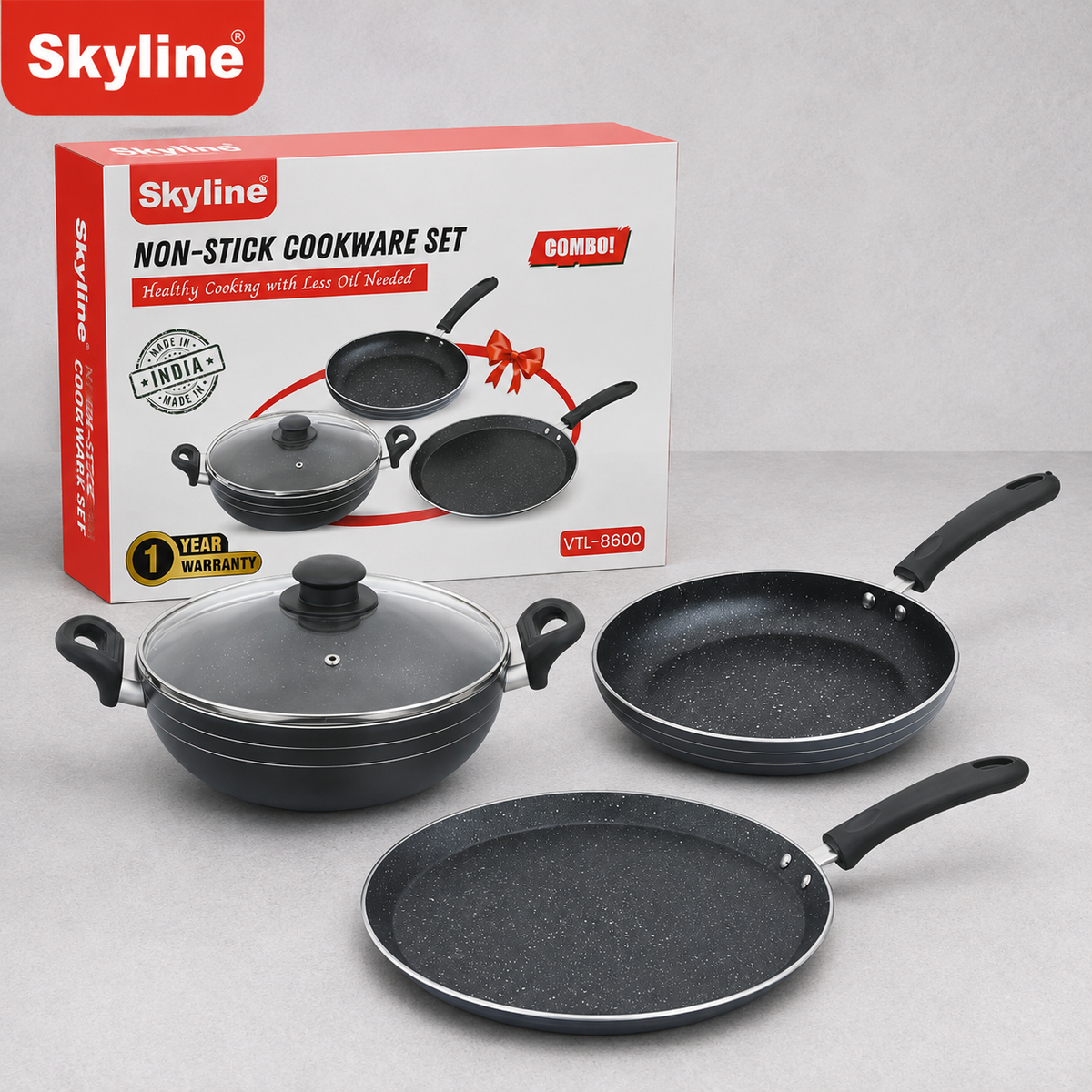 Skyline VTL-8600 cookware set alternate studio arrangement