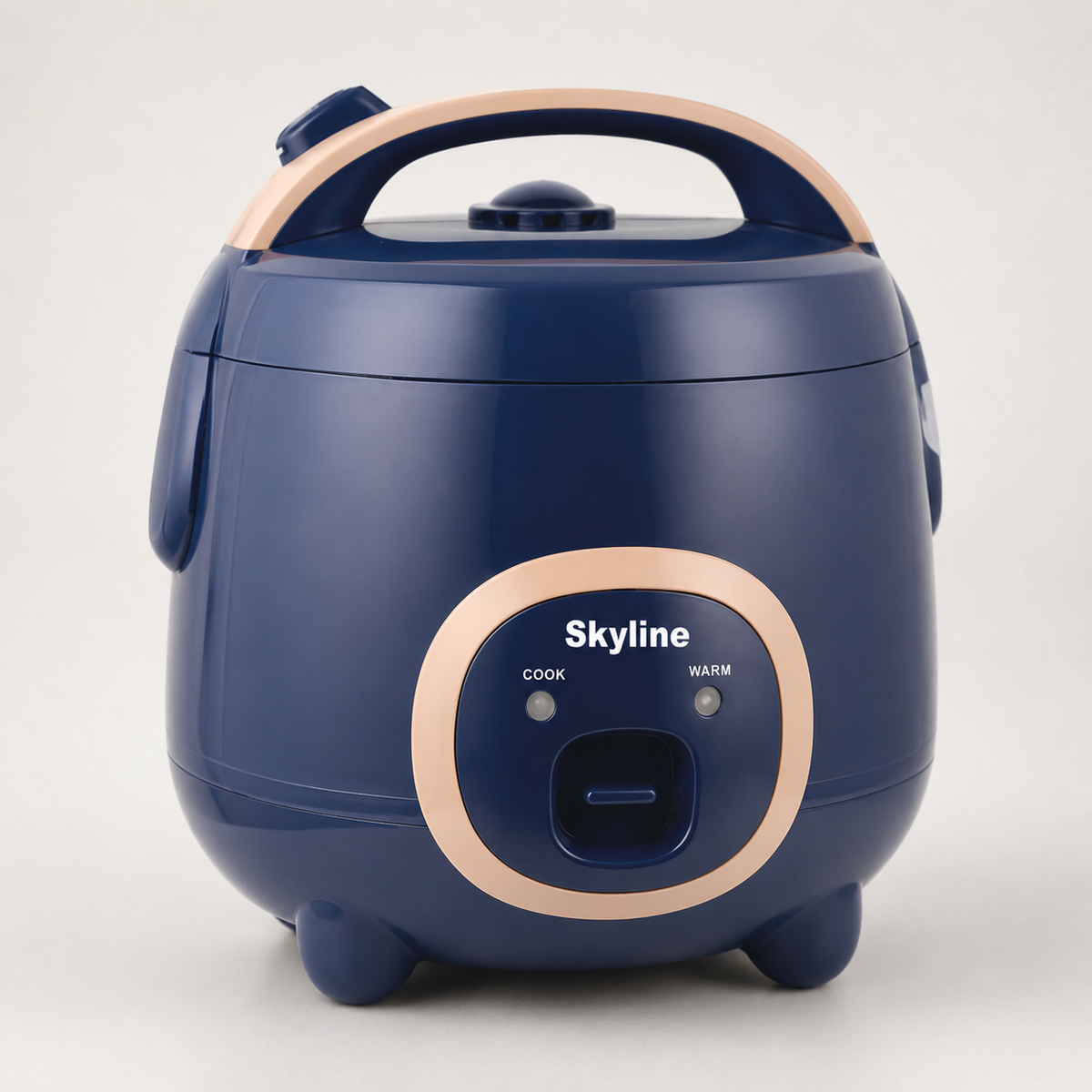 Skyline Deluxe 1.8L blue rice cooker alternate studio angle