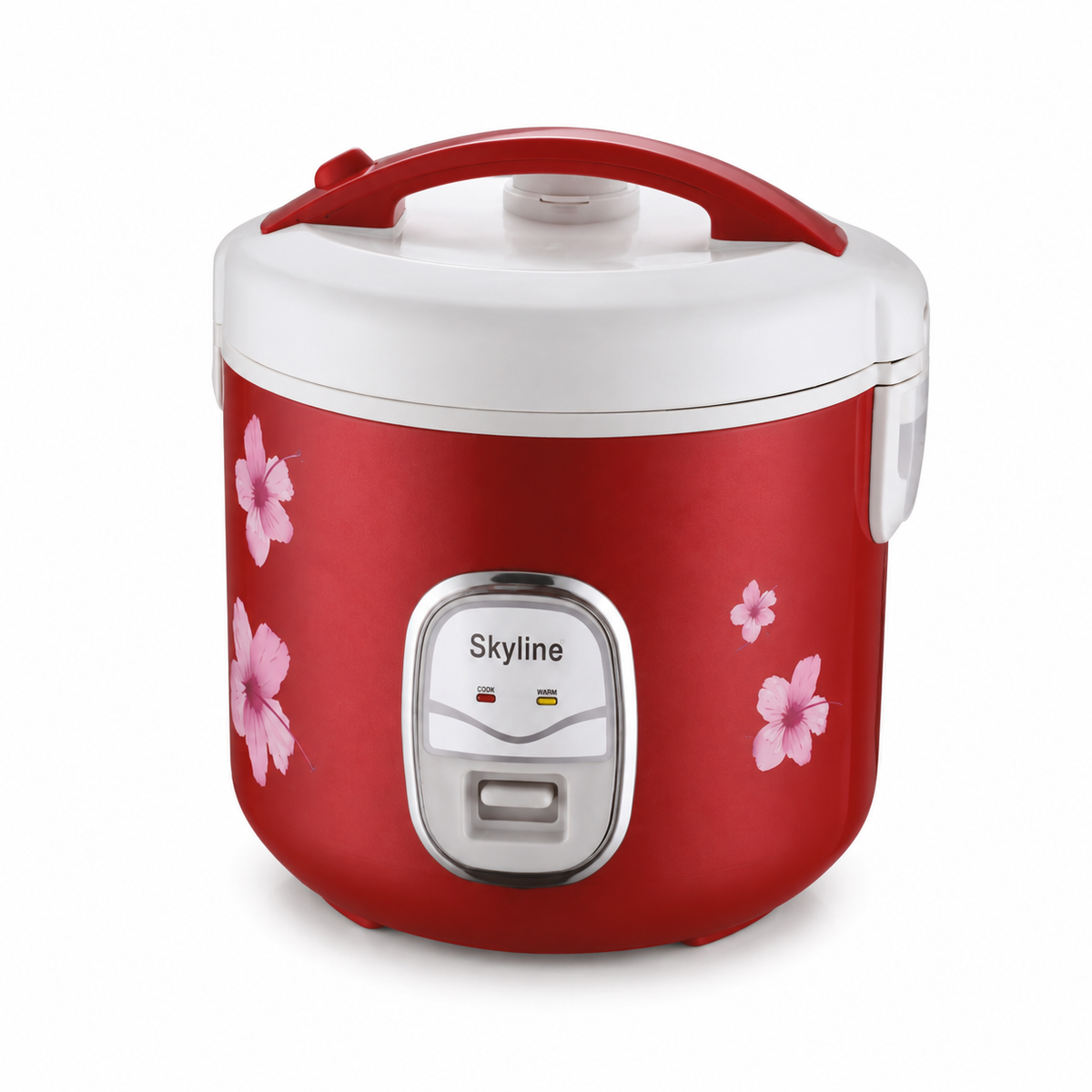 Skyline VTL-9080 white rice cooker on modern kitchen countertop