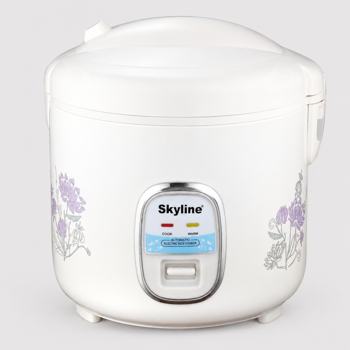 Skyline VTL-9080 white rice cooker alternate studio angle