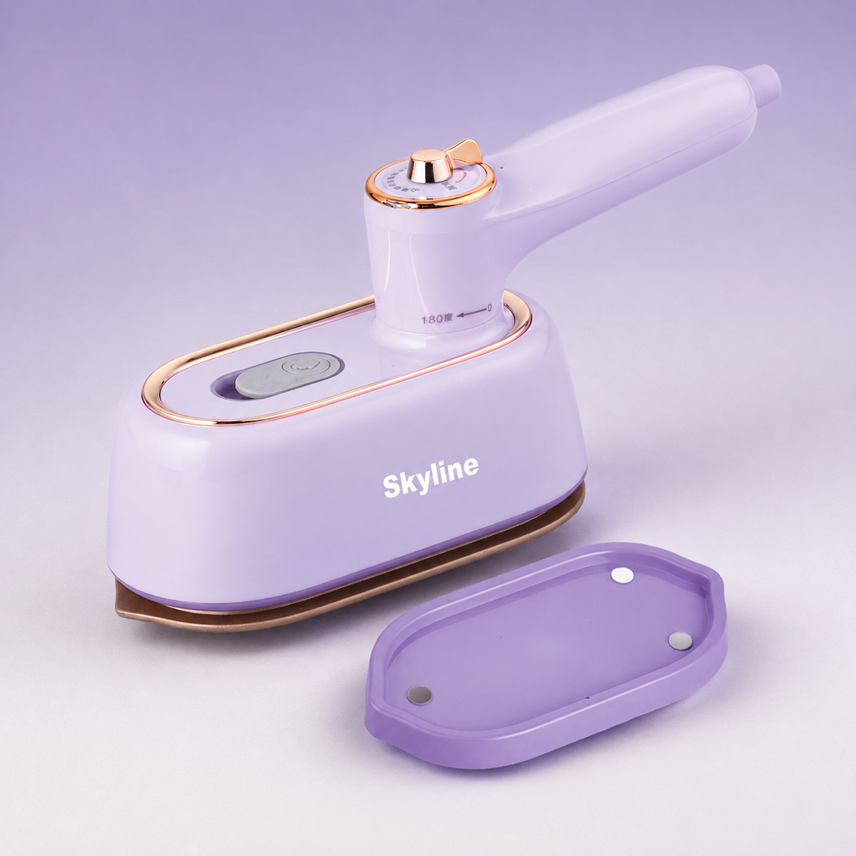 Skyline VTL-5104 lavender garment steamer in premium studio lighting